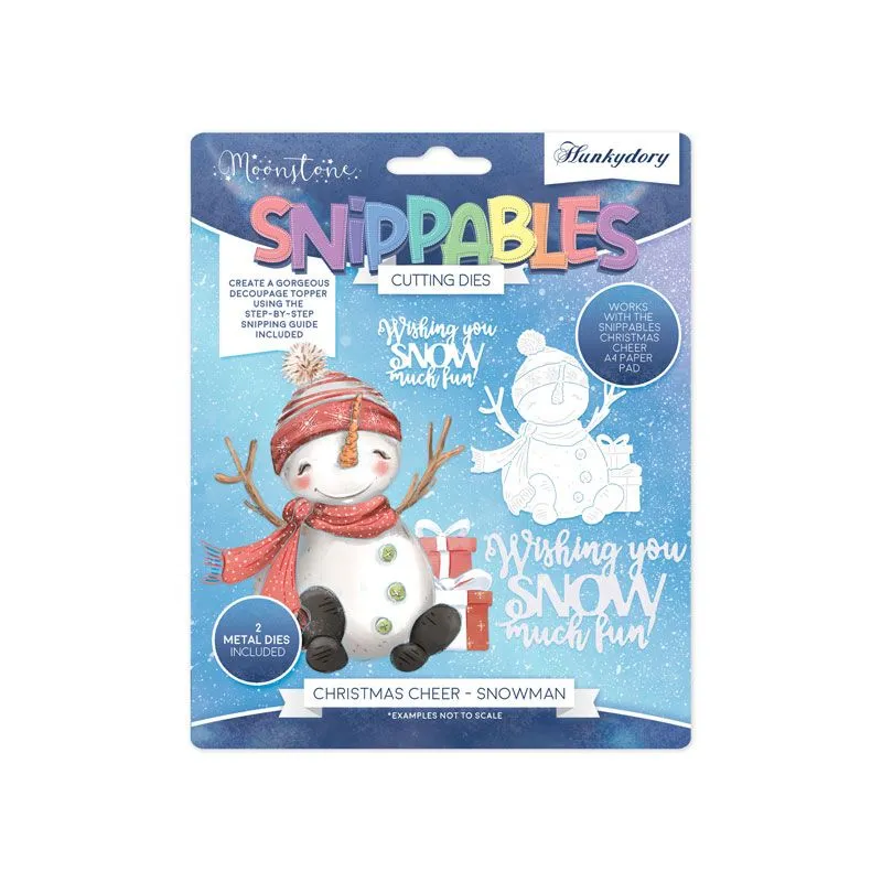 Snowman Snippables Christmas Cheer Moonstone Dies