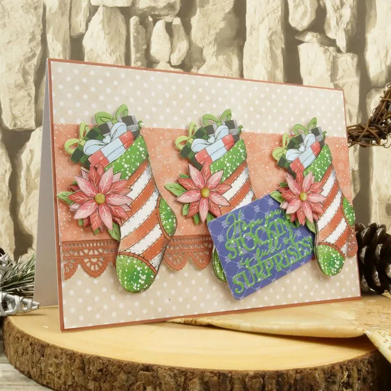 Stocking Snippables Christmas Cheer Moonstone Dies