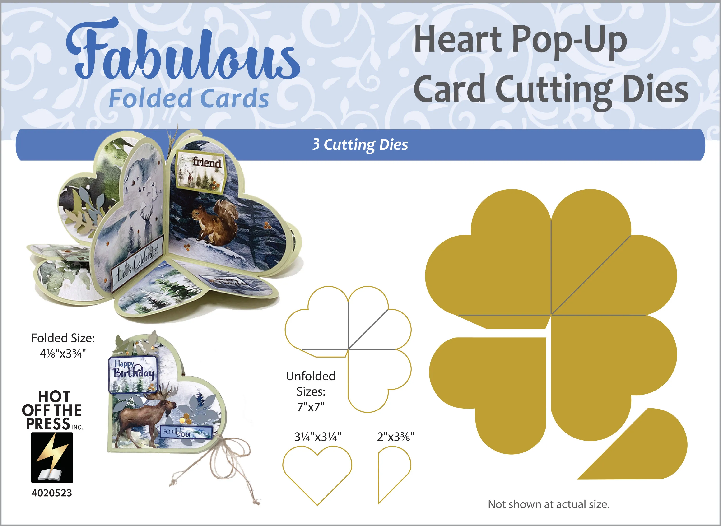 Heart Pop-Up Card Dies by Fabulous Folded