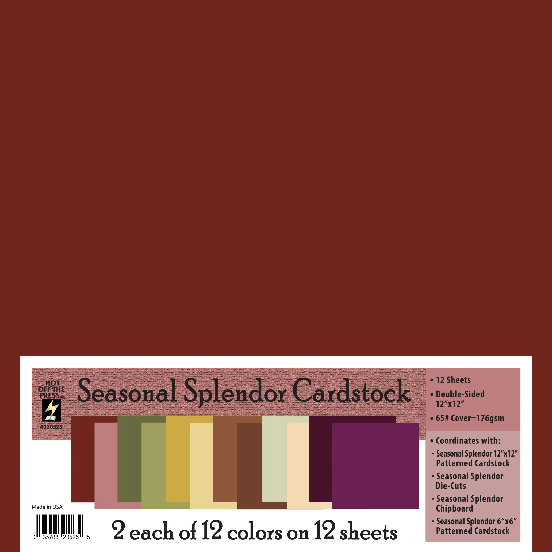 Seasonal Splendor 12x12 Solid Cardstock