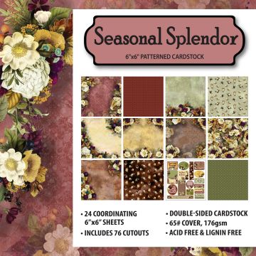 Seasonal Splendor 6x6 Patterned Cardsto