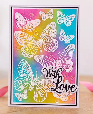 Delightful Butterflies Photopolymer Clear Stamp, 4x6