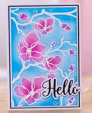 Spring Blossom Photopolymer Clear Stamp, 4x6