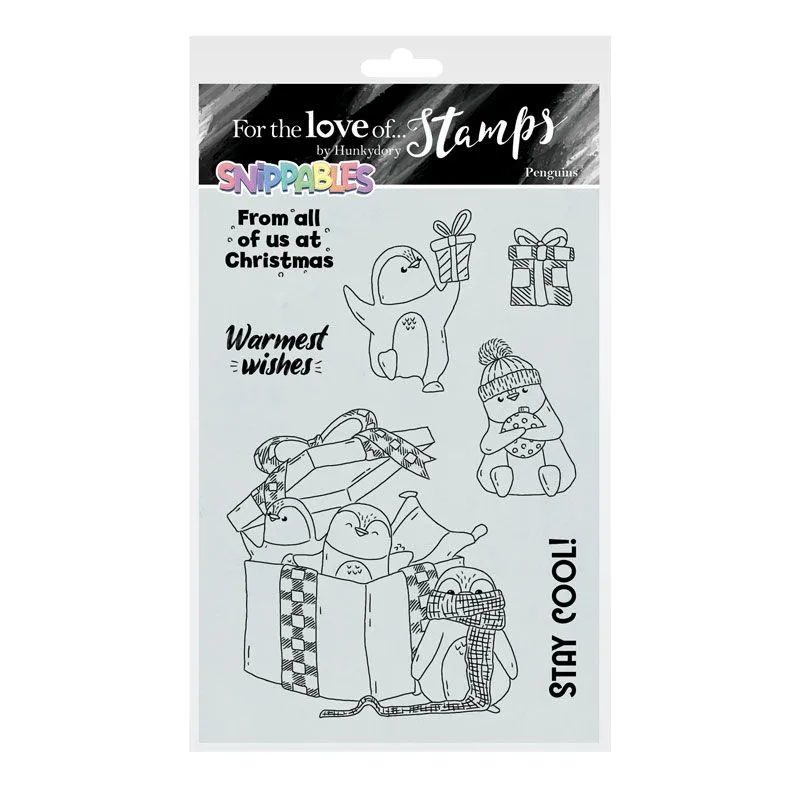 Penguins A 6 Stamps Snippables Christmas Cheers For the Love of Stamps