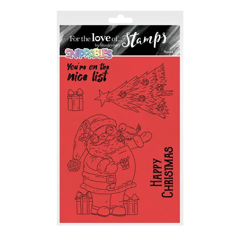 Santa A6 Stamps Snippables Christmas Cheers For the Love of Stamps