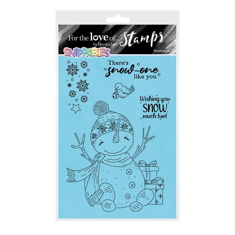 Snowman A6 Stamps Snippables Christmas Cheers For the Love of Stamps