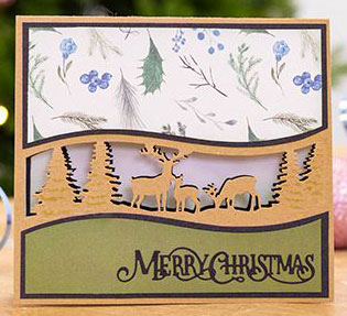 Reindeer Family Create a Card Die