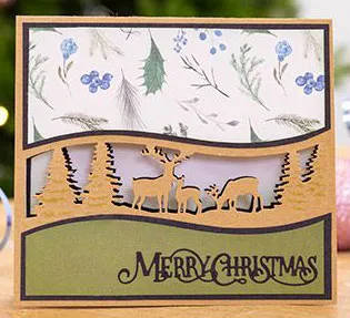 Reindeer Family Create a Card Die