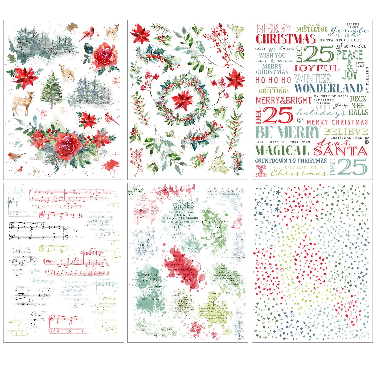 Peace & Joy Vintage Artistry Rub-On Transfers