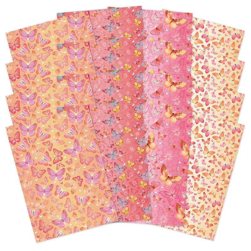 Fluttering Butterflies Foiled Edge-to-Edge Cardstock