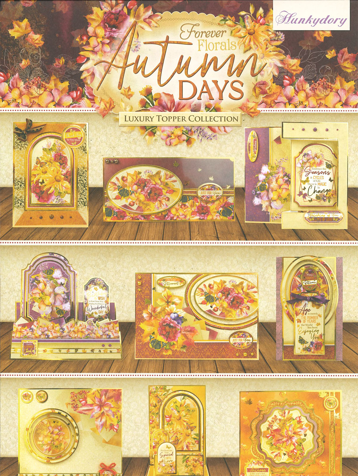 Autumn Days Forever Florals Luxury Topper Collection with 2 Bonus Topper Sheets