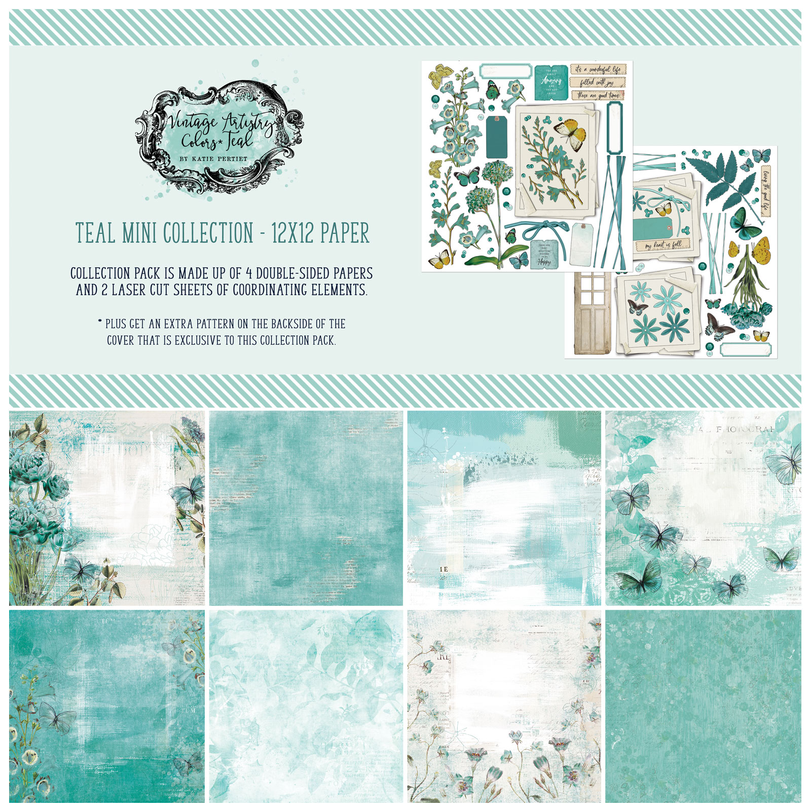 Teal 12x12 Collection Pack Vintage Artistry
