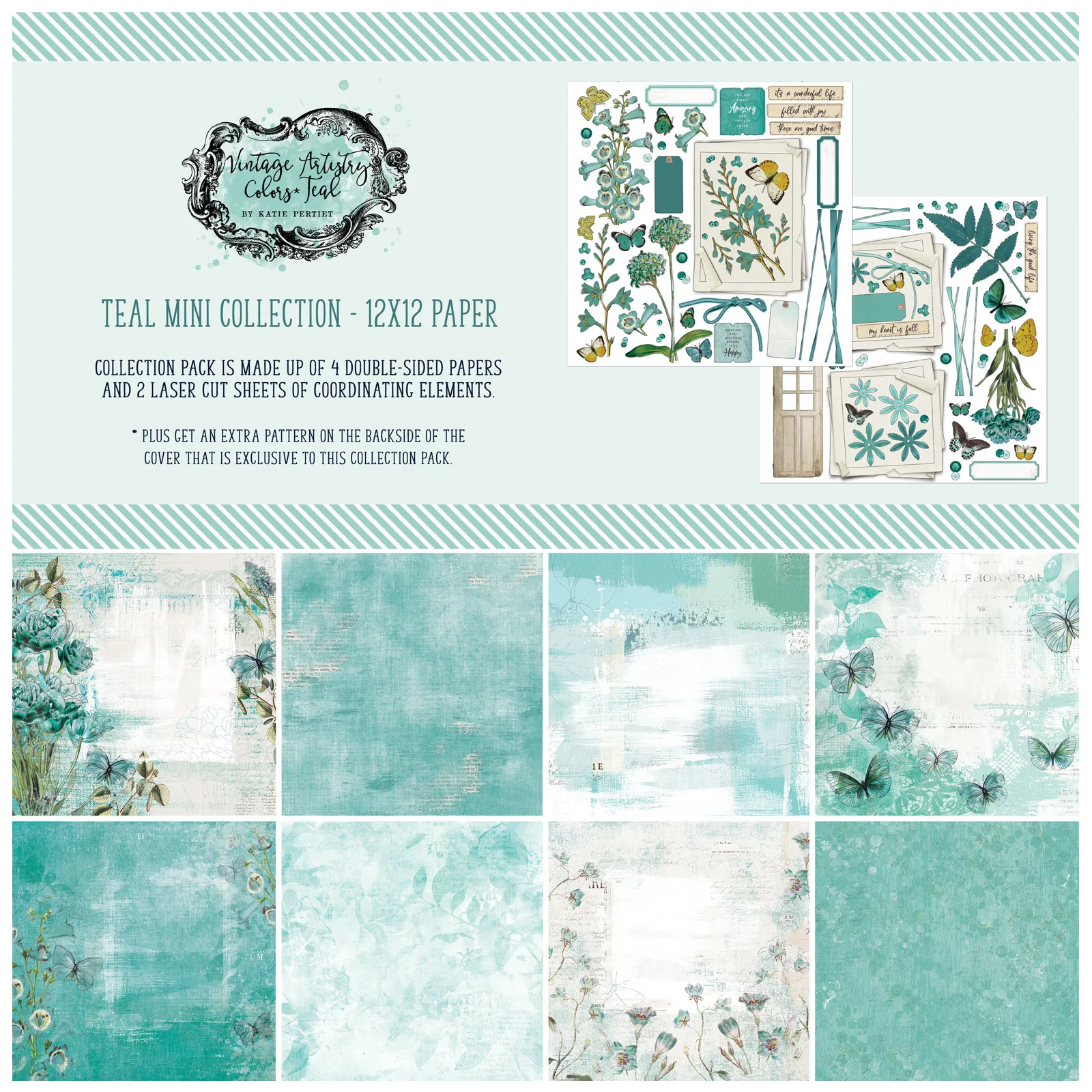 Teal 12x12 Collection Pack Vintage Artistry