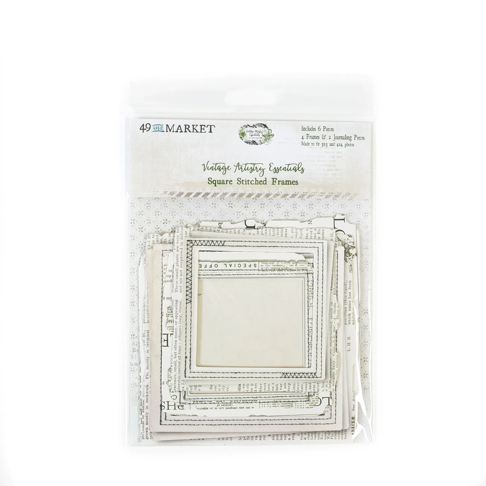 Square Stitched Frames Vintage Artistry  Essentials