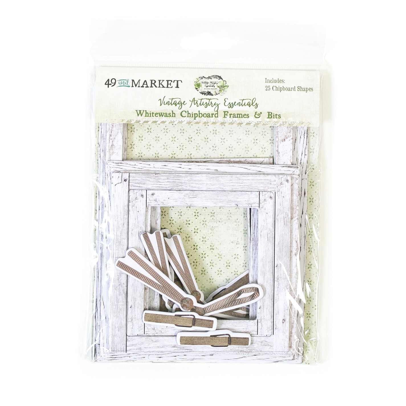 Whitewash Chipboard Frames Vintage Artistry Essentials