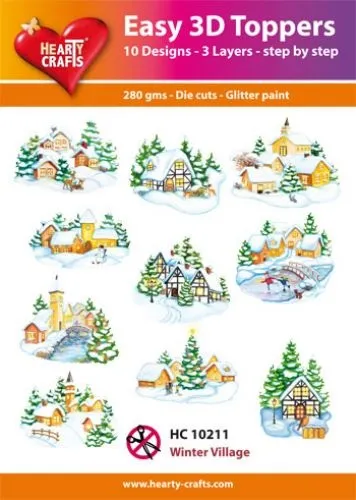Winter Village 3D Toppers