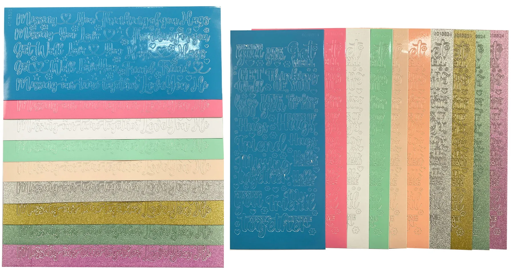 We're Together Pastel & Pearl Dazzles stickers, 20 sheets