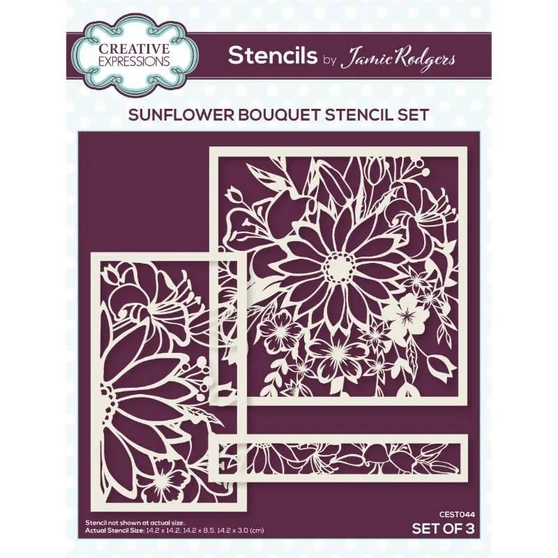 Sunflower Bouquet Stencil Set by Janie Rodgers