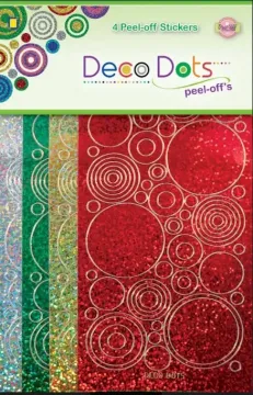 Festive Deco Dots Stickers, 4 sheets