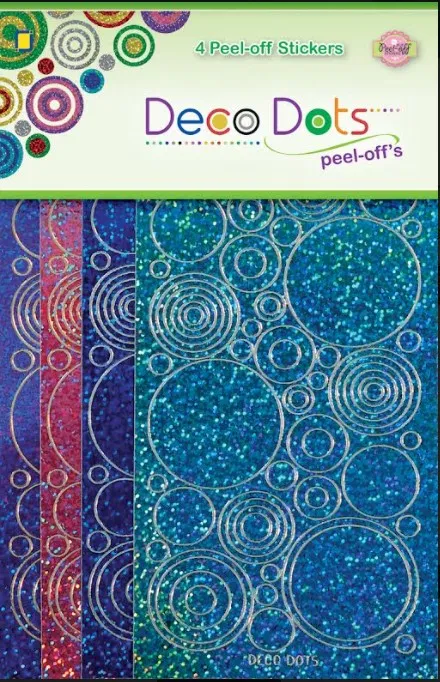 Jewel Deco Dots Stickers, 4 sheets