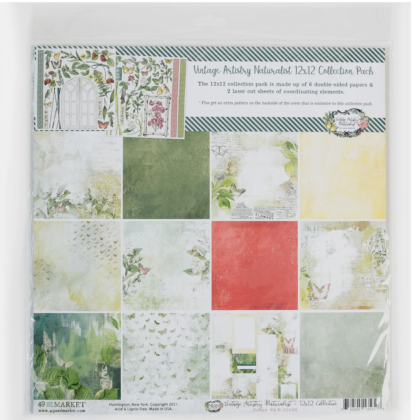 Vintage Artistry Naturalist 12x12 Collection Pack