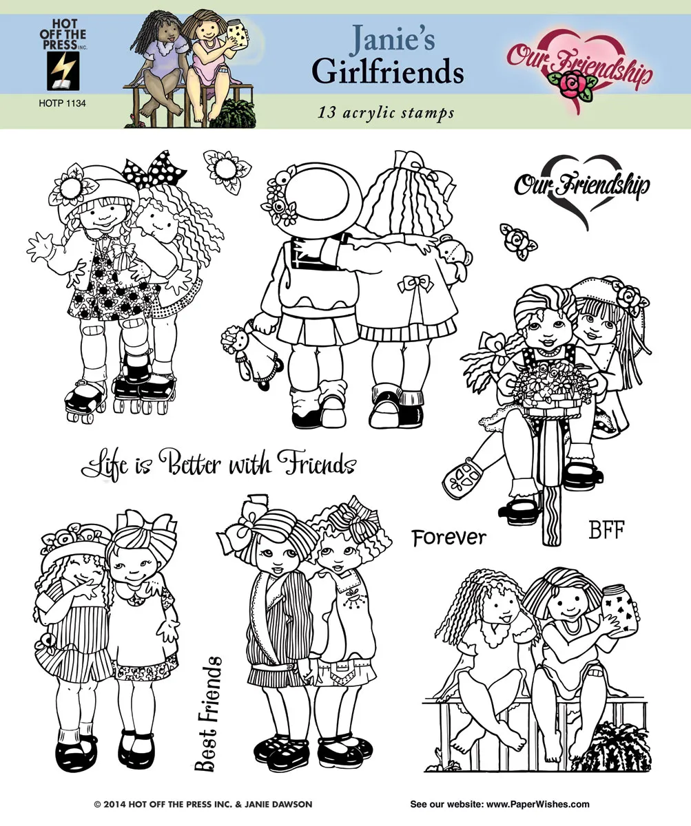 Janies Girlfriends 8x8 Stamp