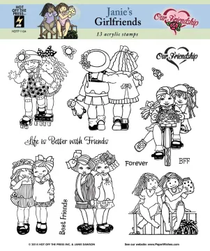 Janies Girlfriends 8x8 Stamp