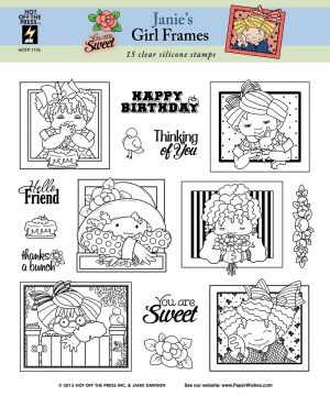 Janie's Girl Frames Stamp Set