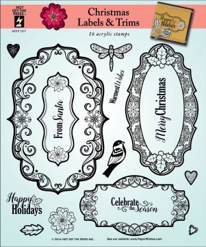 Christmas Labels & Trims Stamp Set