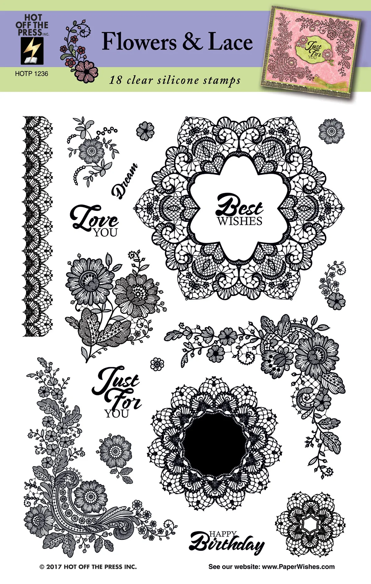Flowers & Lace Stamp