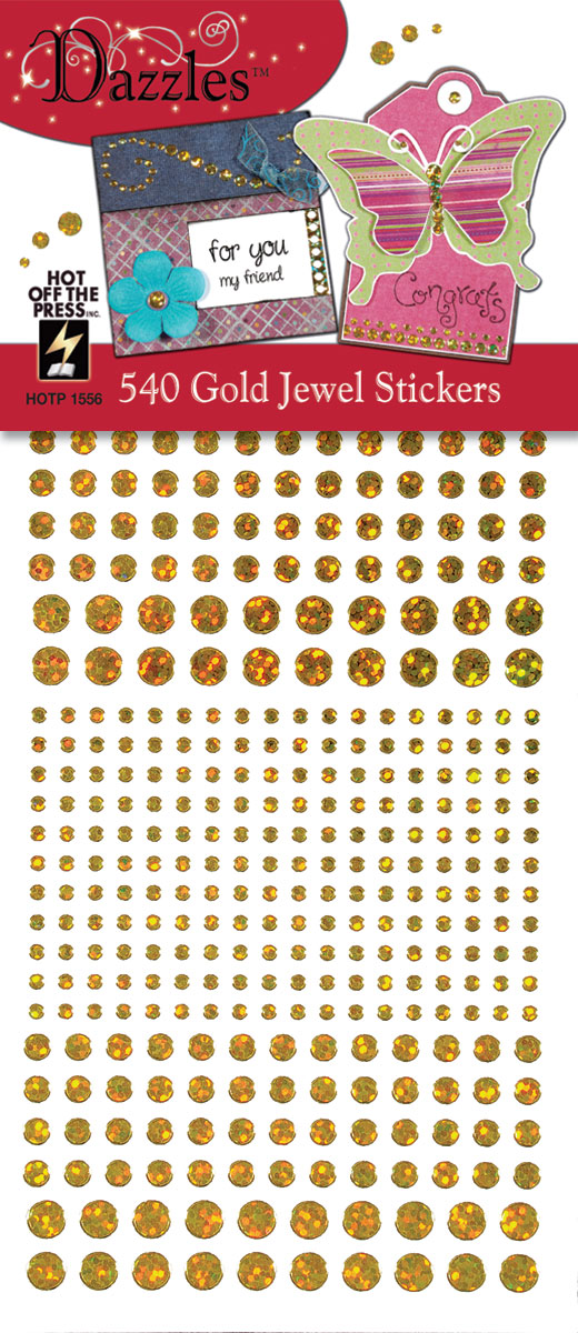 Dazzles Stickers -540 Gold Jewel
