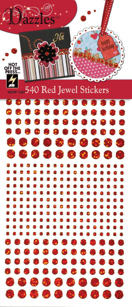 Red Jewel Dazzlesâ¢ Stickers
