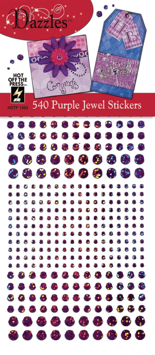 Purple Jewel Dazzlesâ¢ Stickers