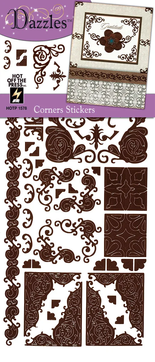 Brown Corner Dazzlesâ¢ Stickers