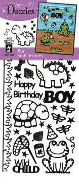 Boy Stuff Dazzles™ Stickers Black