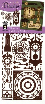 Time to Celebrate Dazzles™ Stickers,  Brown