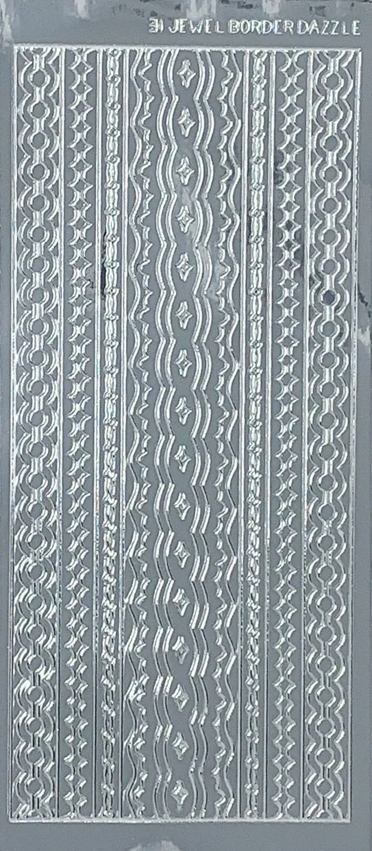 31 Silver Jewel Border Dazzles