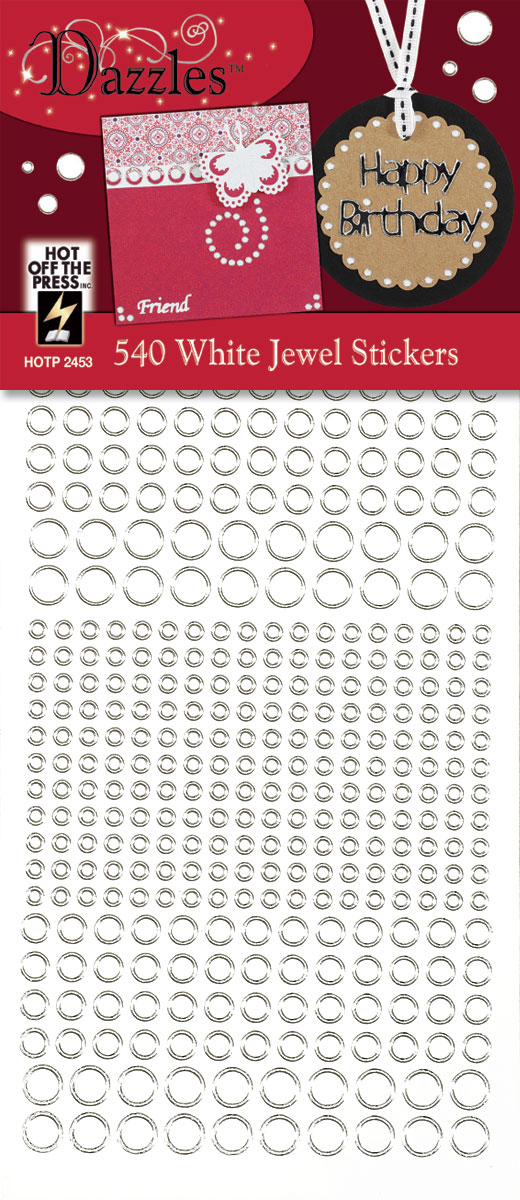 White Jewel Dazzles™ Stickers