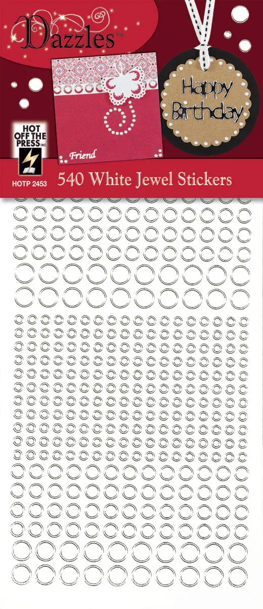 White Jewel Dazzlesâ¢ Stickers
