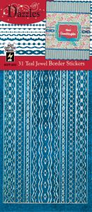 31 Teal Jewel Border Dazzles