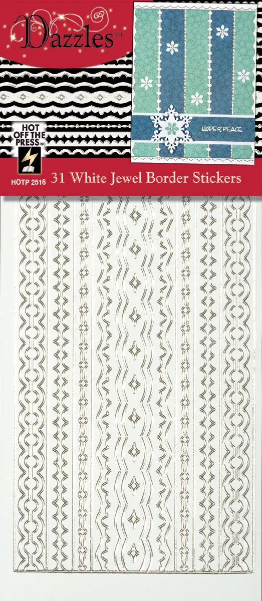 31 White Jewel Border Dazzles