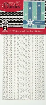 31 White Jewel Border Dazzles™ Stickers