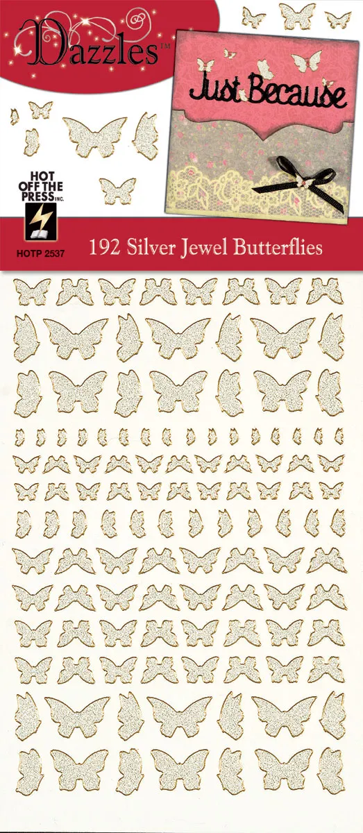Silver Jewel Butterfly Dazzles