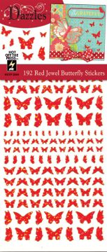 192 Red Butterflies Dazzles™ Stickers