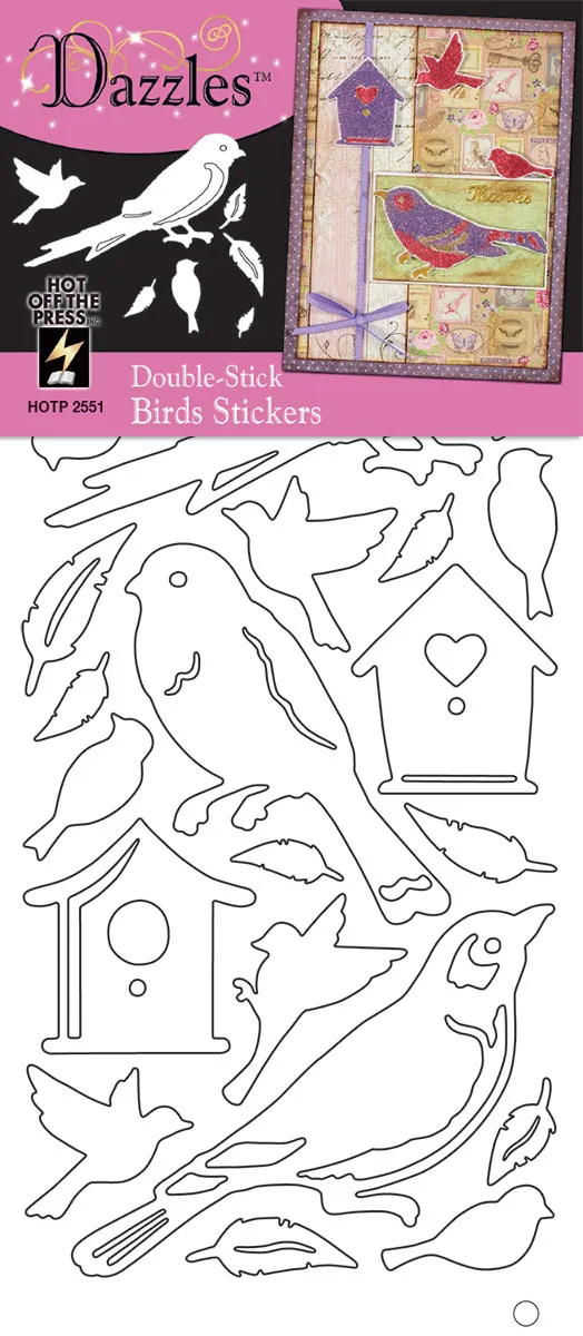 Double Stick Birds Dazzlesâ¢ Stickers