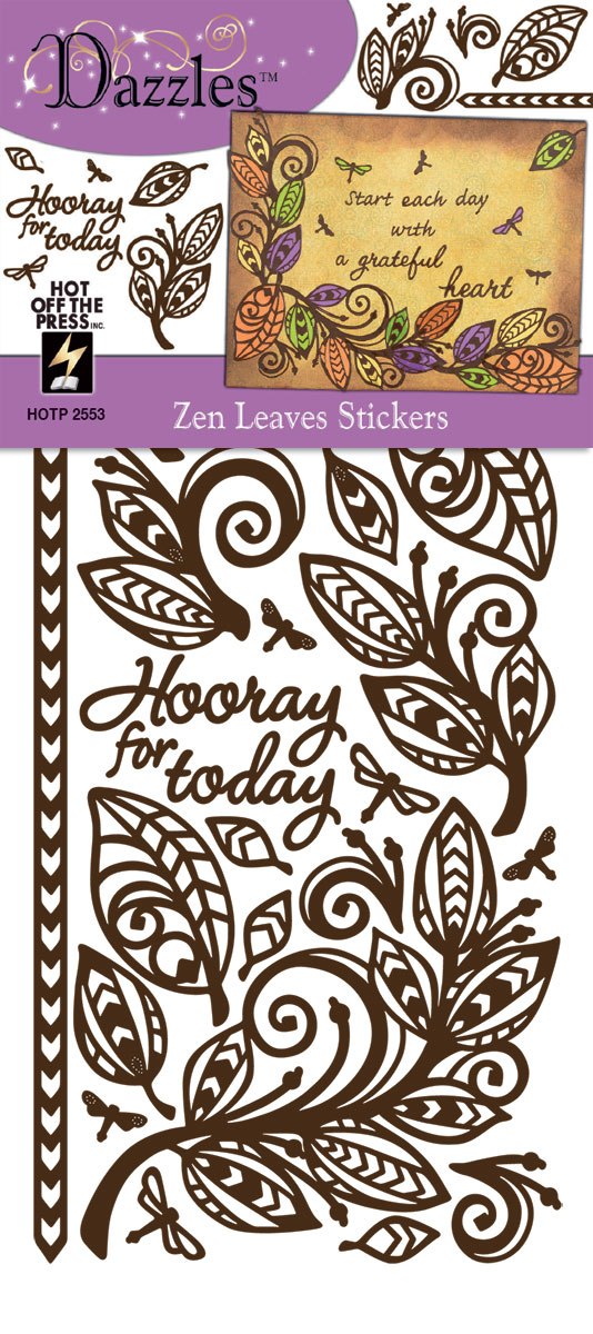Zen Leaves Dazzles™ Stickers