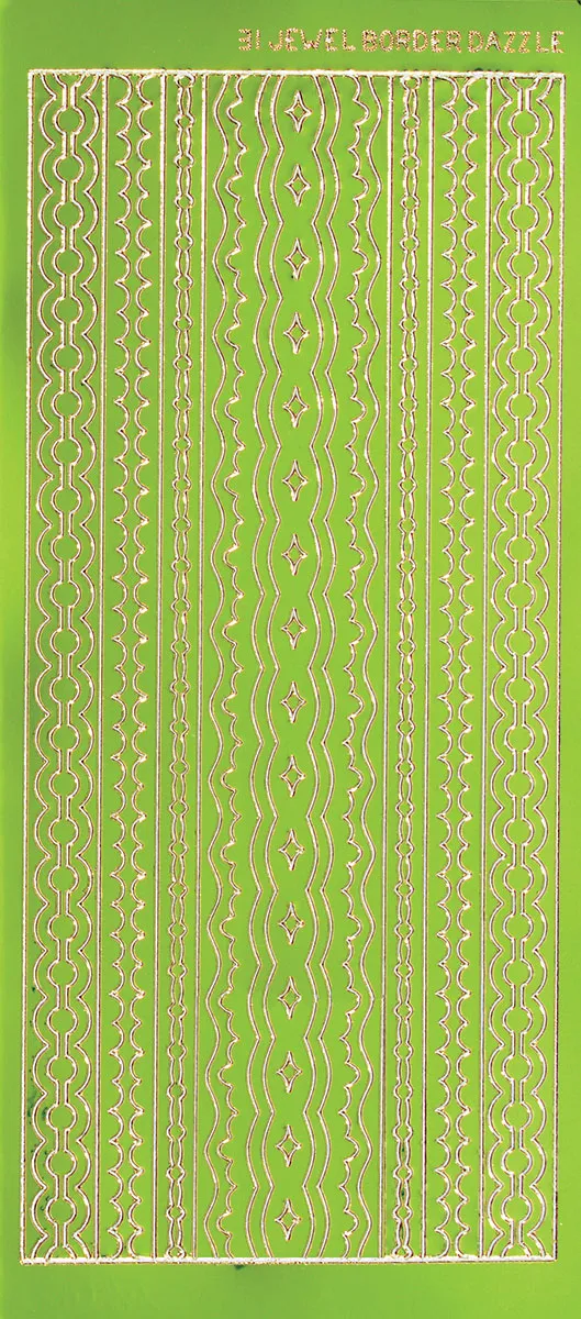 Lime Border Jewel Dazzles