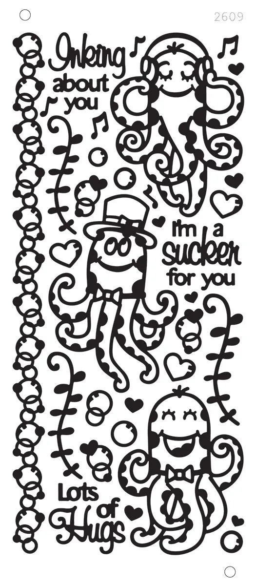 33 Octopus Hugs Dazzlesâ¢ Stickers