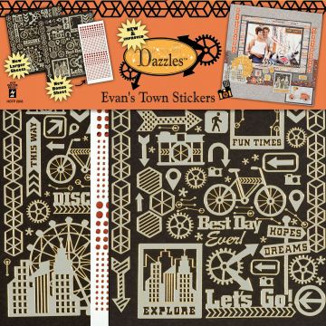 Evans Town Scrapbooking Dazzles™ Stickers