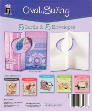 Oval Swing Die Cut Card 5pk